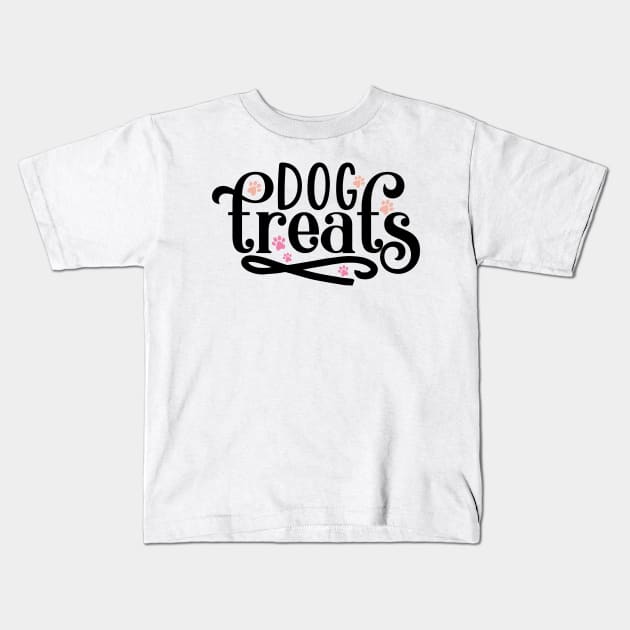 DOG Treats Kids T-Shirt by Misfit04